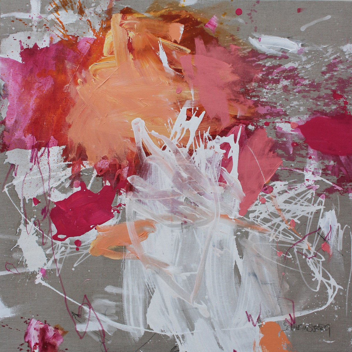 Abstract Painting By Daniela Schweinsberg, 47 X 47, I Just Can