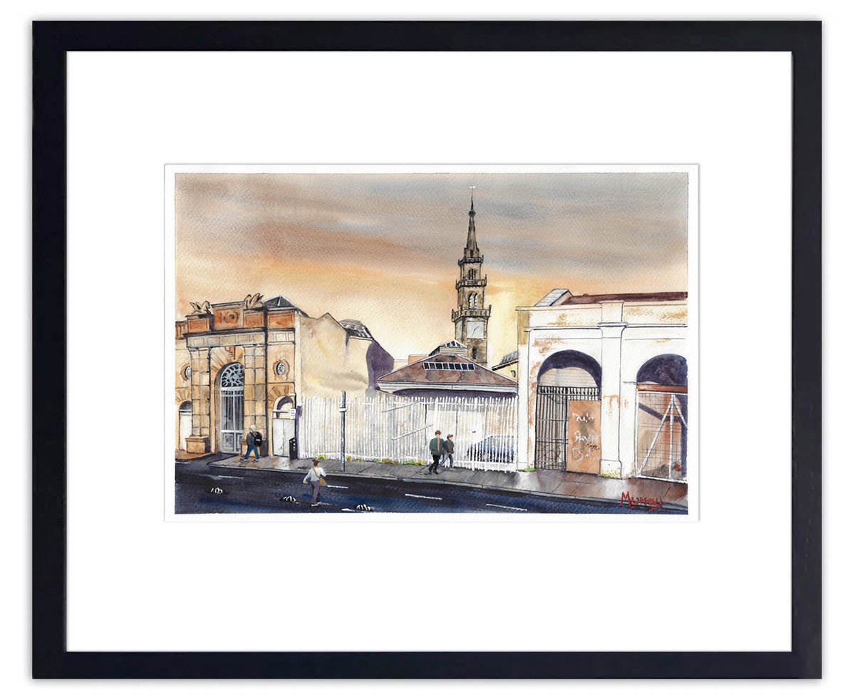 The Briggait, Glasgow, Scotland, Framed Watercolour Painting by Stephen Murray