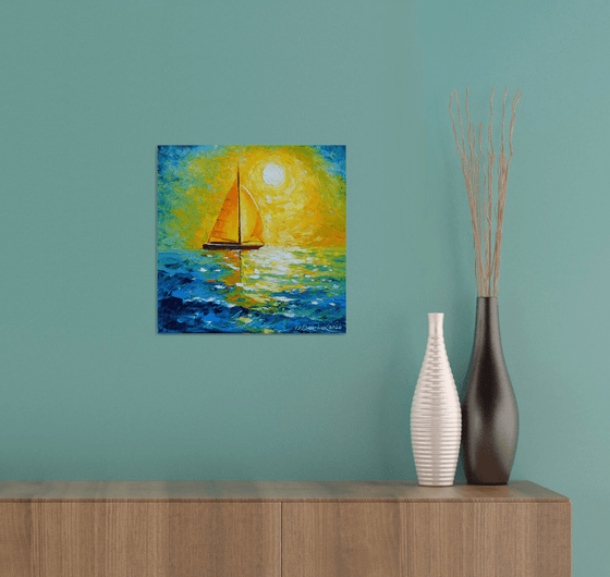 Sailboat in the sunlight