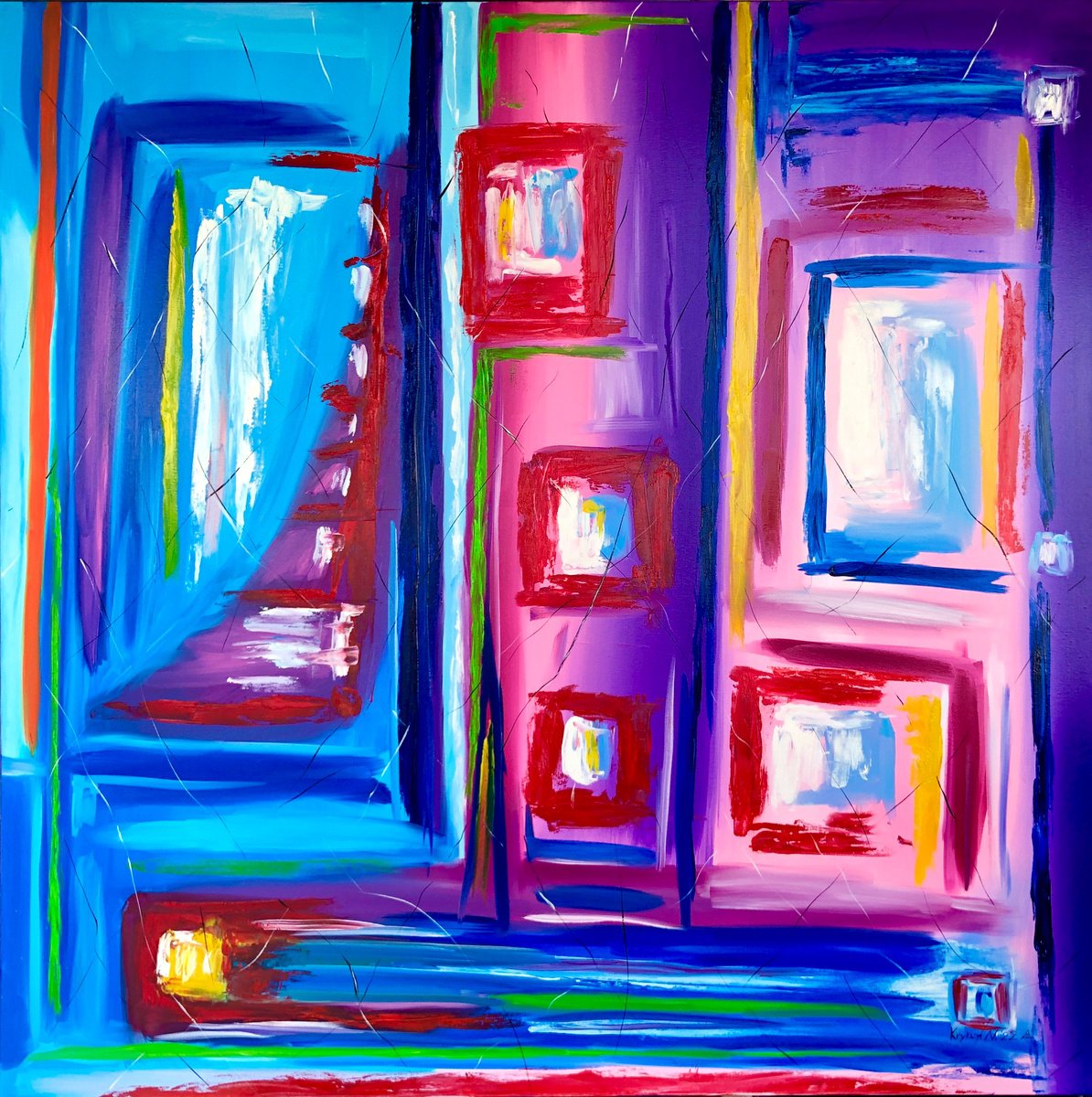 bright-geometry-abstraction-oil-painting-by-nataliia-krykun-artfinder