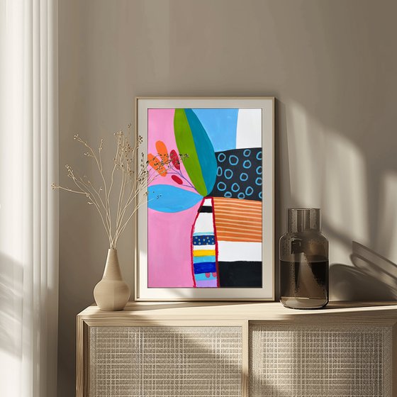 Bold Color Vase Art