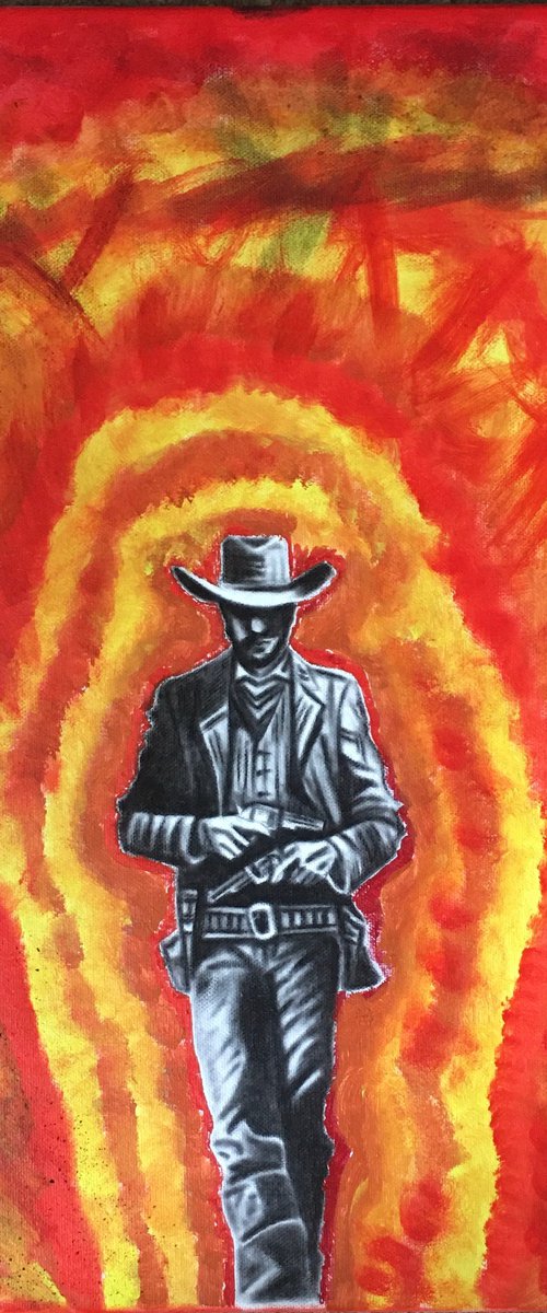 The burning cowboy by Amelia Taylor