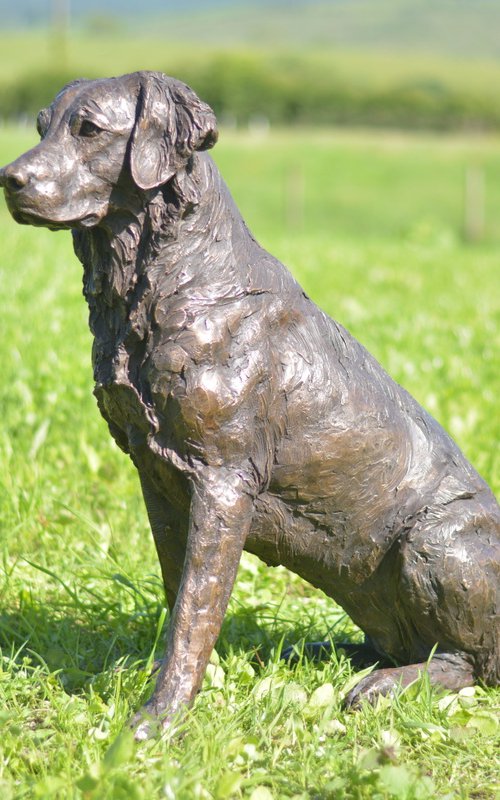 Golden Retriever Bronze Resin by Tanya Russell