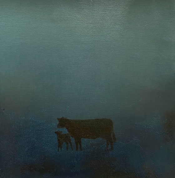 Cow and baby 27X27 cm