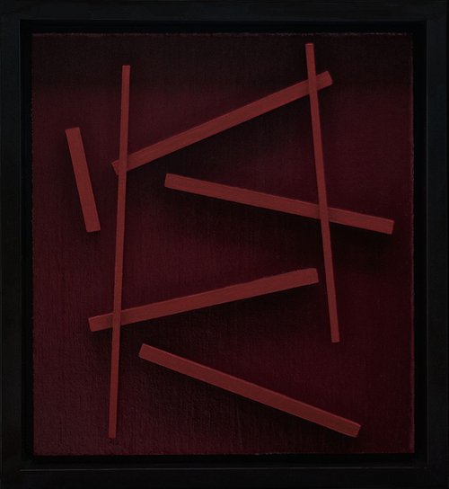 "SCALING CONDESCENSION" - 3D Modern / Minimal Framed Sculpture / Collage / Construction by Rich Moyers
