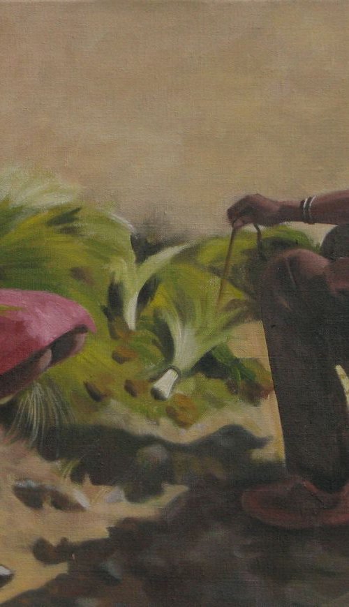 Preparing The Easter Grasses by Alison Chambers