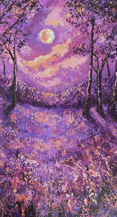 landscape painting -winter Sun by Colette Baumback