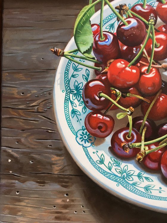 Cherries on a Plate