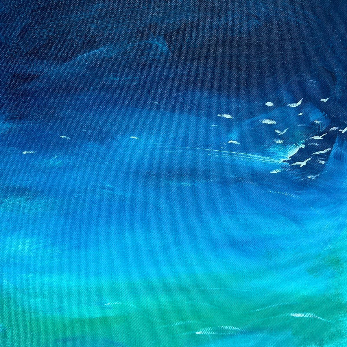 Abstract Seascape With Birds by Shabs Beigh
