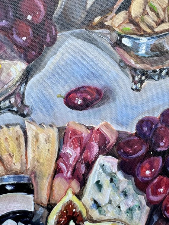 Still Life with Grapes and Silverware