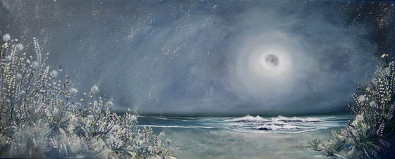 On Moonlight Bay (large panoramic painting)