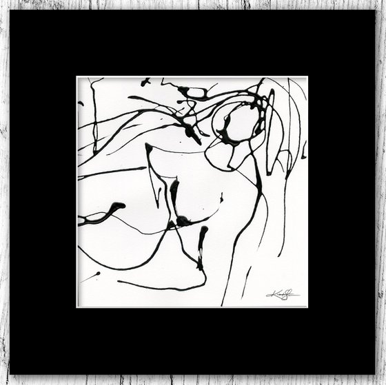 Doodle Nude 19 - Minimalistic Abstract Nude Art by Kathy Morton Stanion