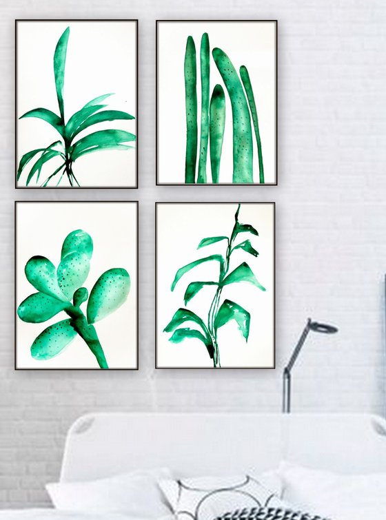 Set of 4 Botanical Artworks.