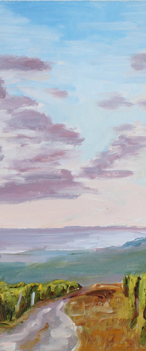 Early morning mist in Cher Valley over Montrichard by Ann Palmer