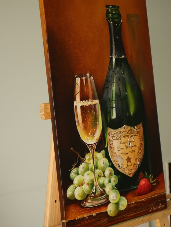 White sparkling wine Champagne, Contemporary Still Life