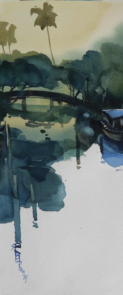 A drop of backwater dusk by Prashant Prabhu