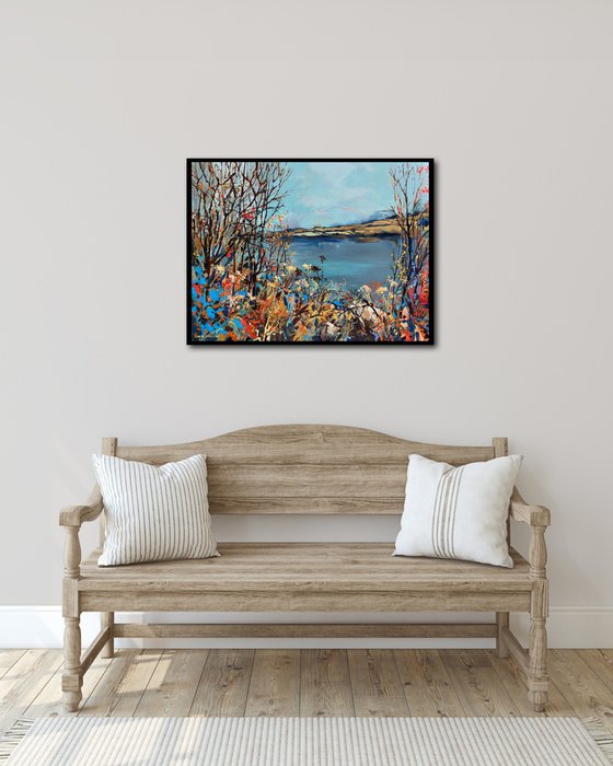 Autumn Flowers On The Lake