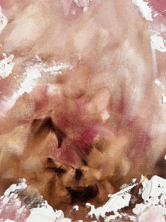 Beige modern peony
