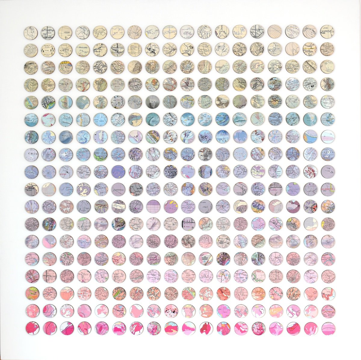 Geometric Transport Collage By Amelia Coward, 33 X 33, Purple Haze, Original Artwork