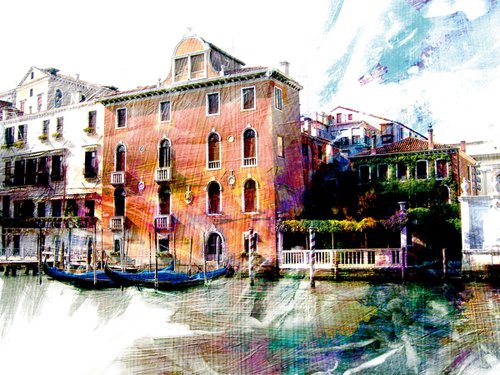 Maromas, Canales de Venecia 2/XL large original artwork by Javier Diaz