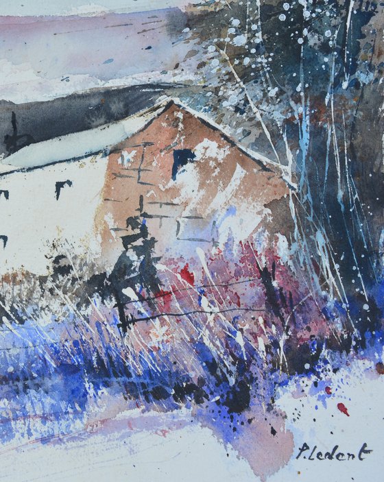 Remote houses-watercolor