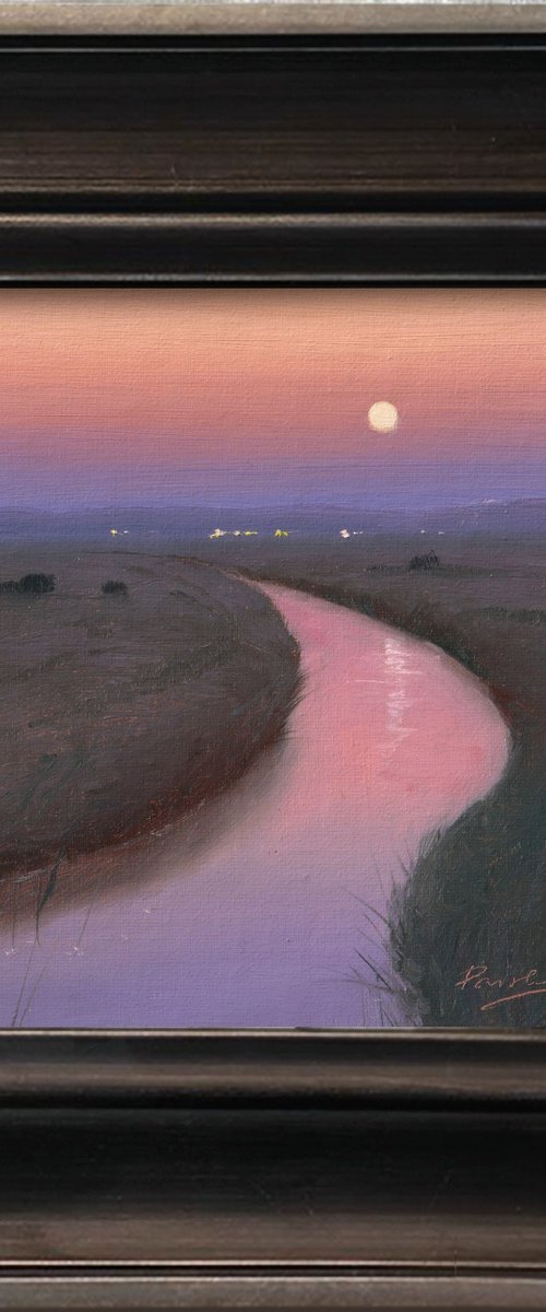 Violet Hues Landscape by Ayna Paisley