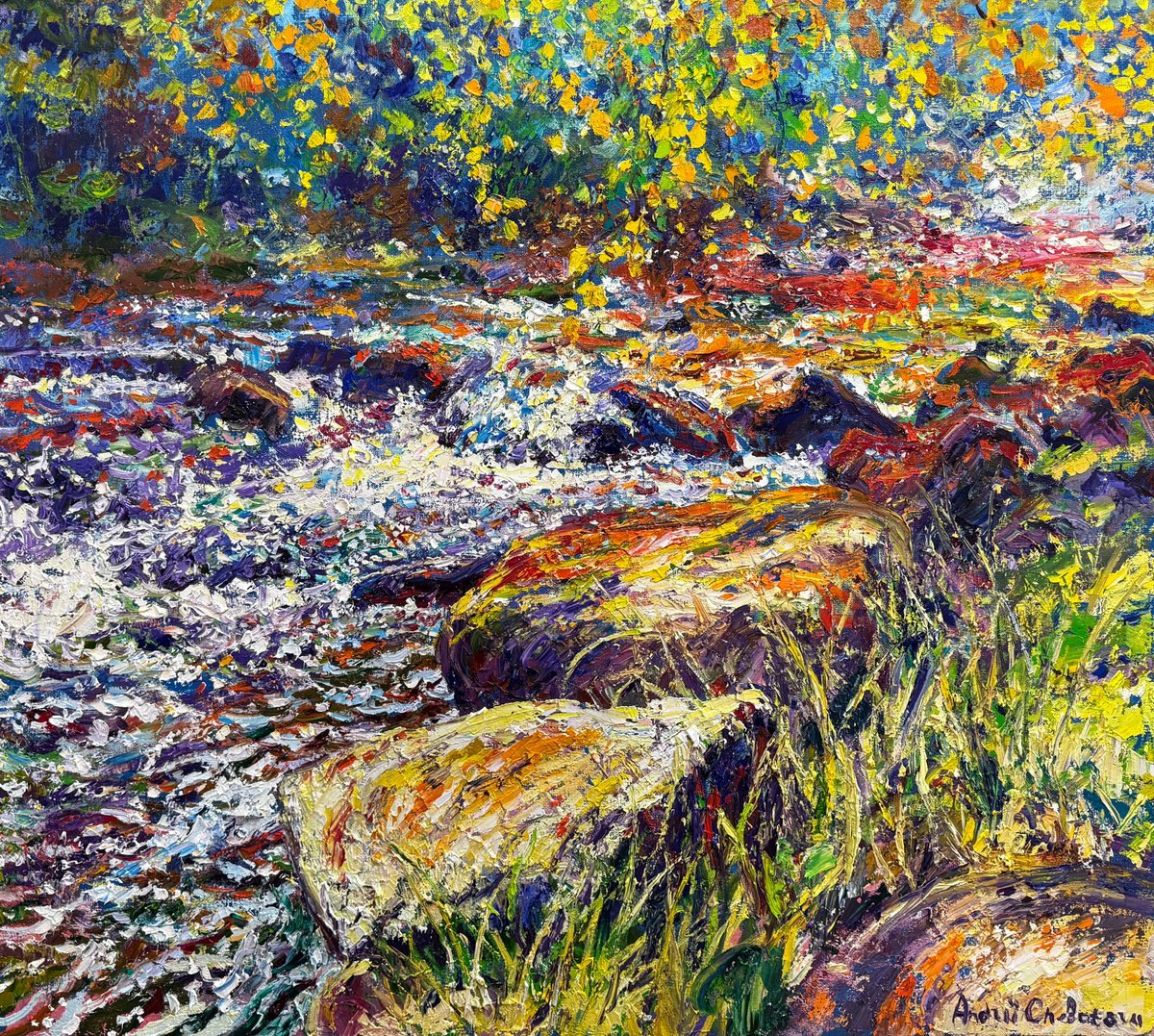 Energy Of The Mountains By Andrii Chebotaru, 35 X 31, Artwork For Sale On Artfinder