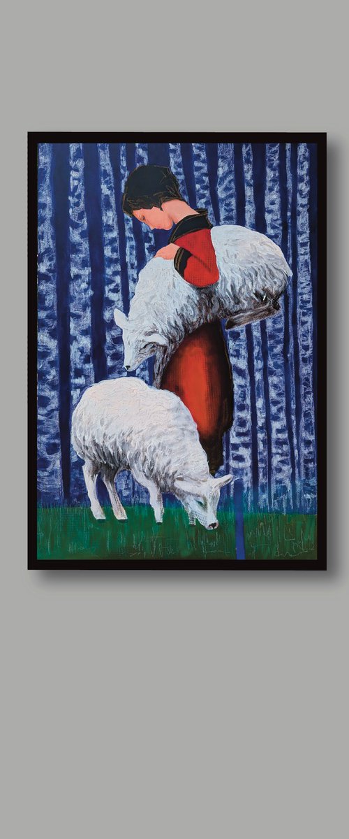 Girl in a red dress by Alena Kuschnereit