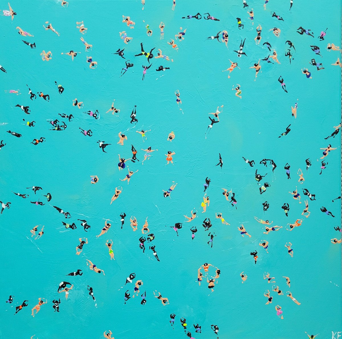 Swimming together 2 by Kathrin Floge