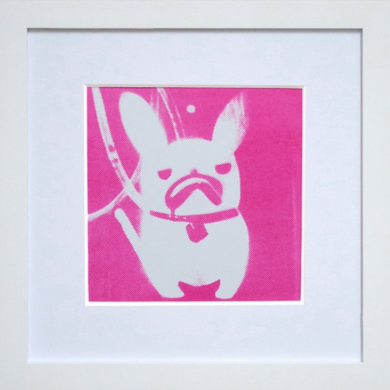 'Snowy' French Bulldog (small framed artists proof)