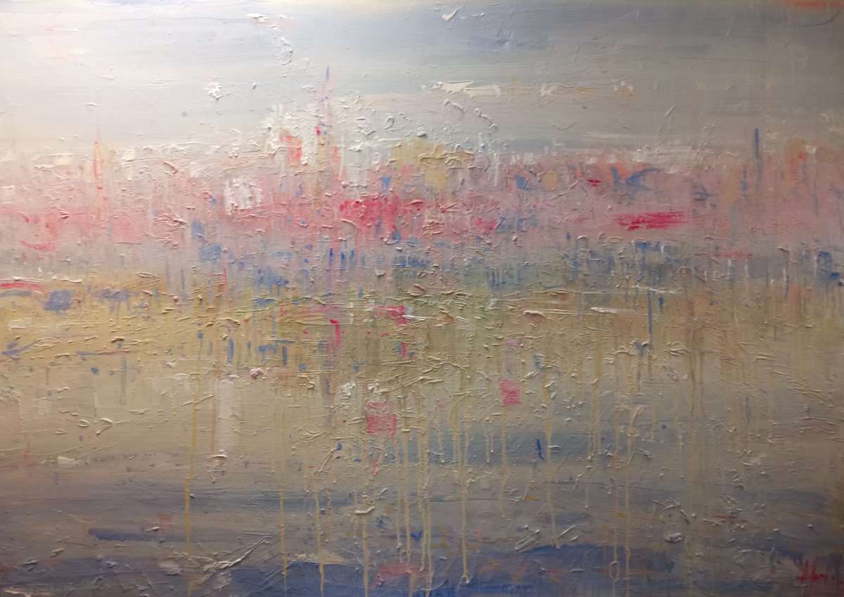 Venice sunset 2022 painting 150cm x 100cm by Altin Furxhi