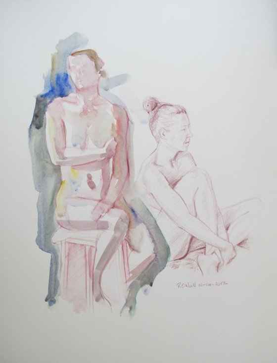 Seated female nude