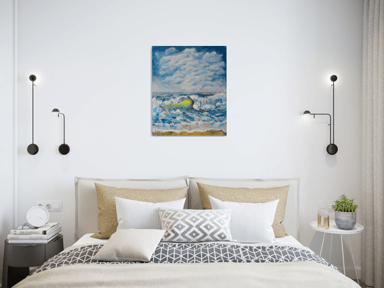 Cloudy Day - Modern Abstract Seascape