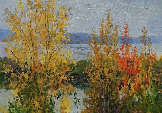 In autumn on the river