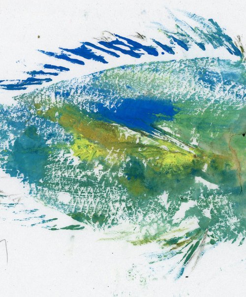 Gyotaku multi-colored fish by Alex Tolstoy