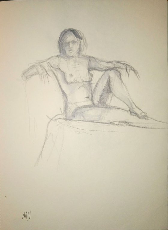 Sketch of Human body. Woman.16