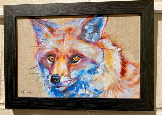 Fox Original Oil Painting Reynard 12x8"