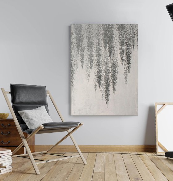 "Silver Wisteria" Wisteria abstract wall art