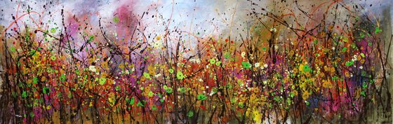 Mystical Gardens - Extra large original abstract painting