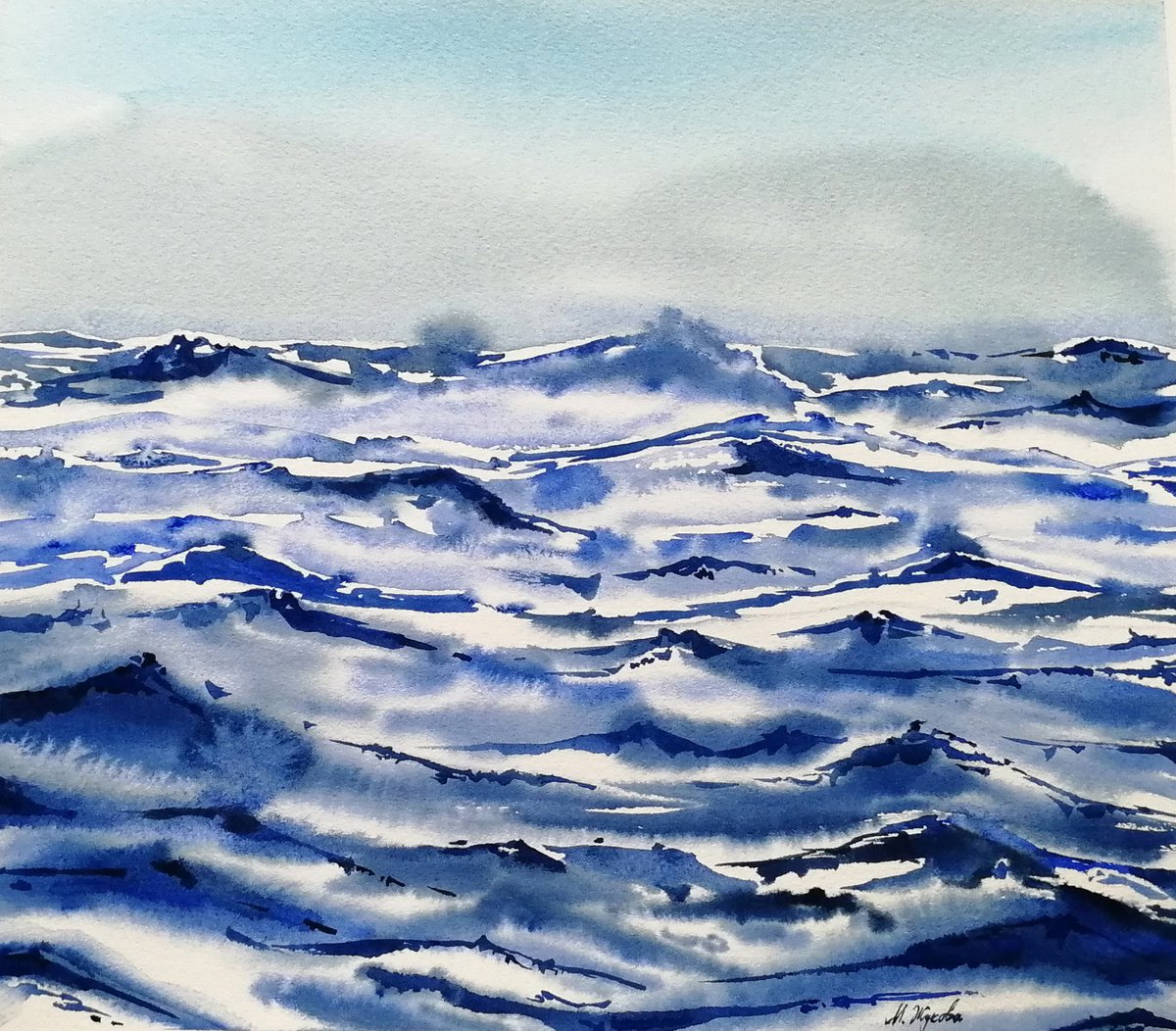 Abstract Seascape painting by Marina Zhukova