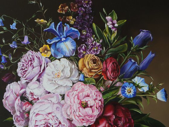 Peony and Iris Bouquet