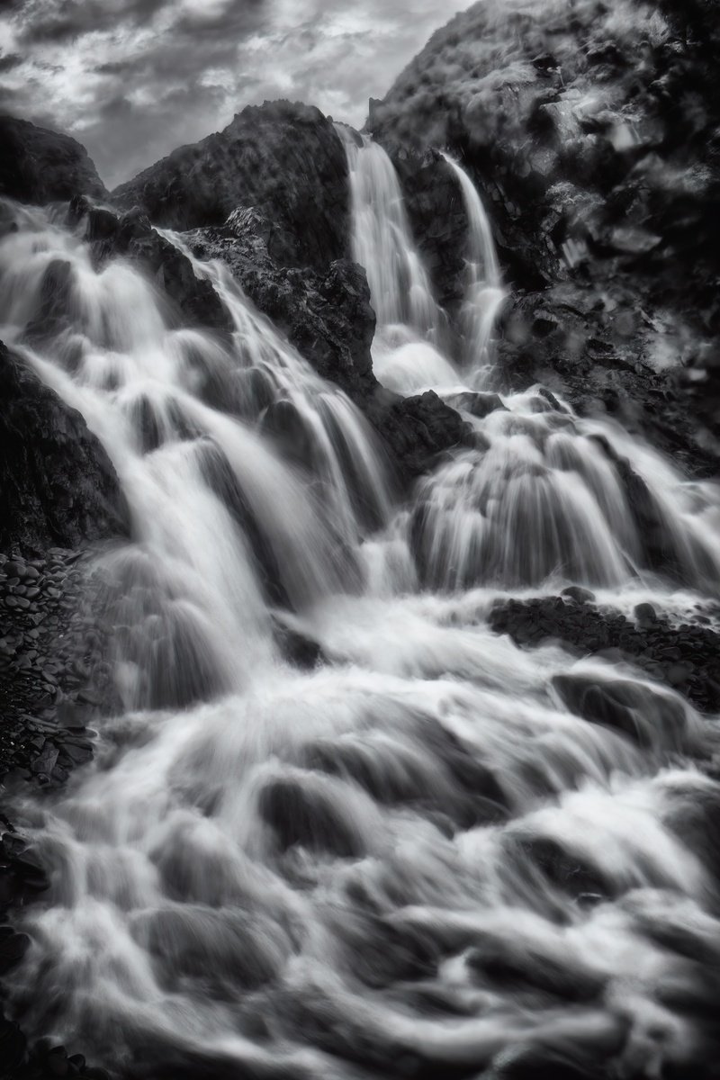 Landscape Photograph By Paul Nash, 16 X 24", Welcombe Mouth Waterfall, Original Artwork