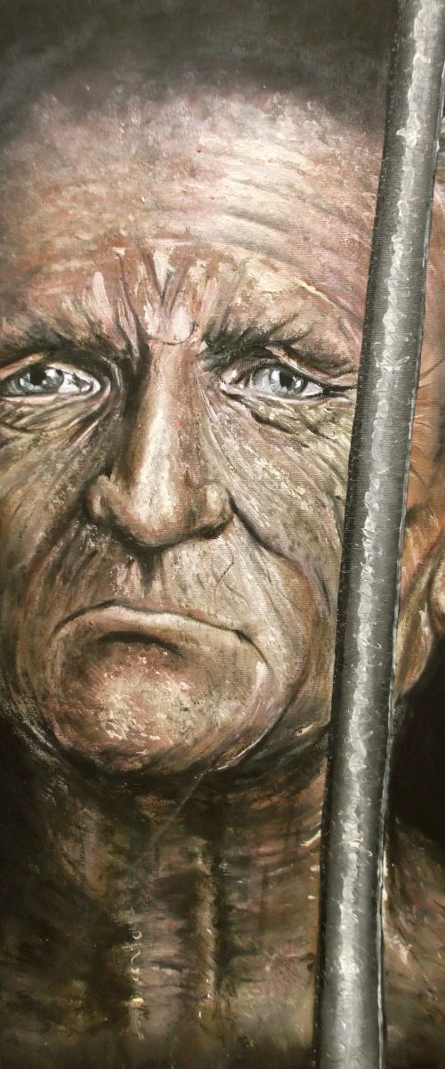 Old Man Imprisoned by Kate Evans