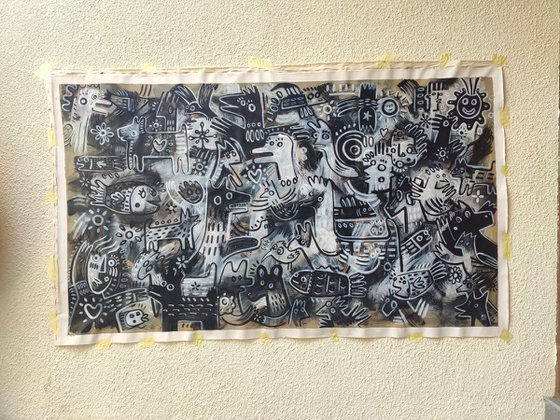 ZOO PARTY OF LIBERATION ___ 120x210cm