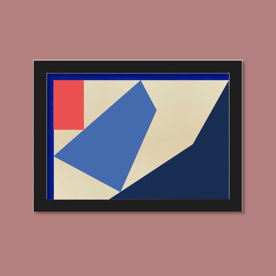 Geometric Composition #05 - Enhanced Matte Paper Framed Print - Ready to Hang