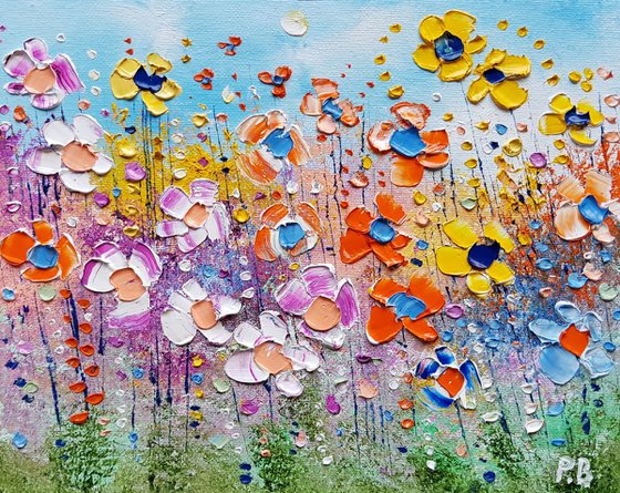 "Colourful Meadow Flowers in Love"