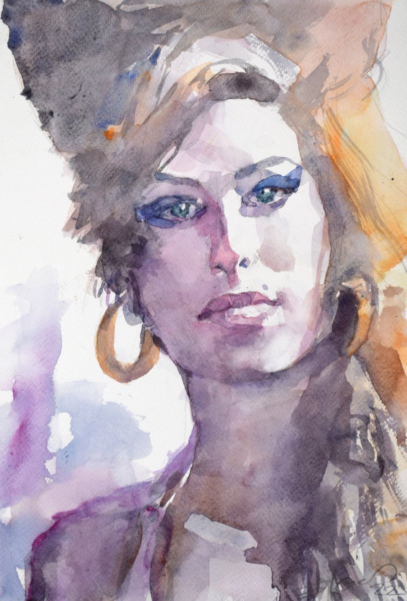 Amy,Amy,Amy! by Goran Zigolic Watercolors