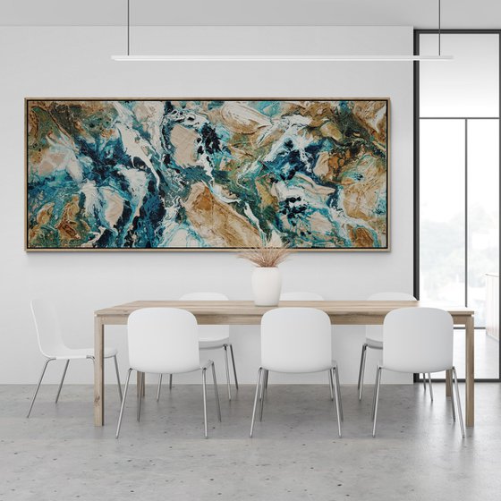 Rusting Honey 240cm x 100cm Textured Abstract Art