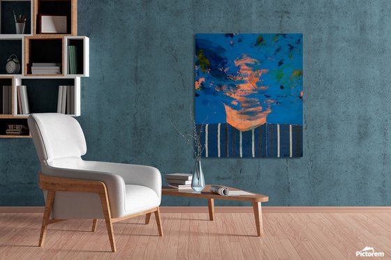 Abstract Portrait in Blue