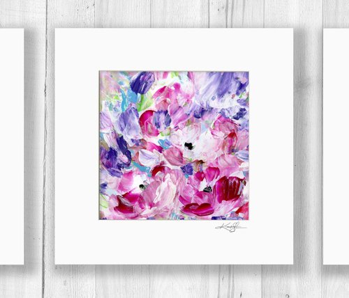 Sweet Blooms Collection 1 - 3 Floral Paintings by Kathy Morton Stanion by Kathy Morton Stanion